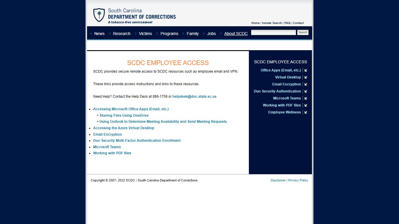 SCDC | South Carolina Department of Corrections